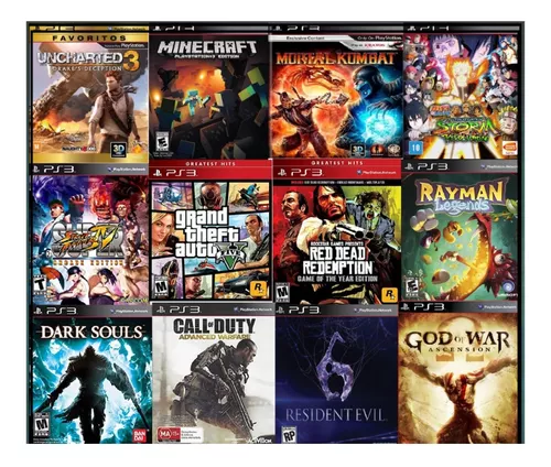 Minha coleção de jogos mídia DIGITAL PS3