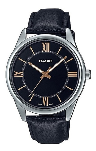 Reloj Casio Grabado De Regalo Mtp-v005l-1b5 Correa Piel