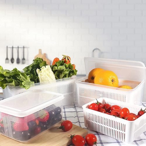 Recipiente De Almacenamiento De Alimentos Para Nevera, (paqu