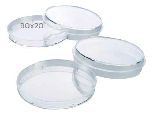 Placa De Petri De Vidro 90x18mm Com Tampa Cx 5 Unidades