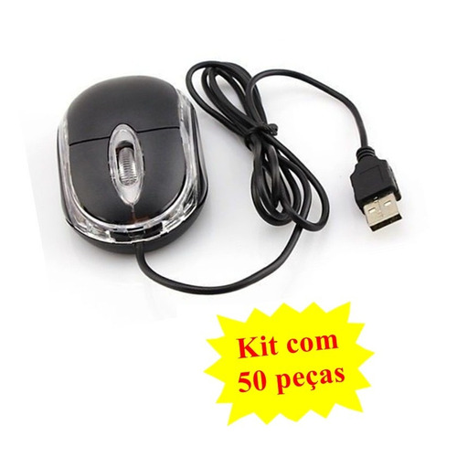 Kit 50 Mouse Usb Pc Notebook Windows 7 10 8 Exbom Revenda