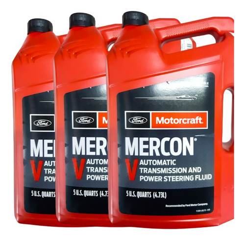 Aceite Atf Mercon V Motorcraft Garrafa 4.73 L. (3 Piezas)