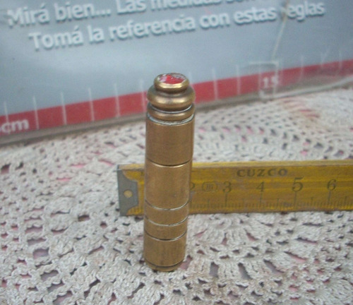 Antiguo Perfumero De Bolsillo Bolilla Cartera Bronce (5751)