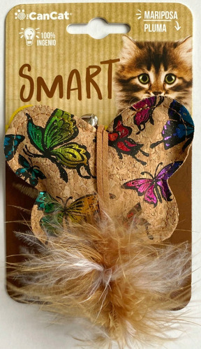 Mariposa Con Plumas Smart Para Gatos Cancat Antistress