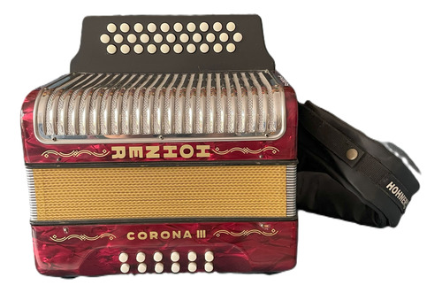 Acordeón De Botones Hohner Corona Iii