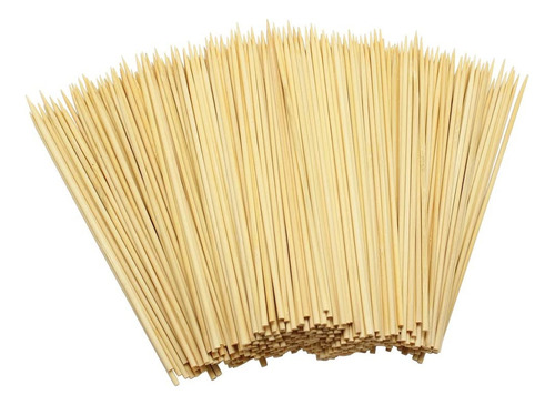 Palillos Kushi 6 Bambú Para Brochetas 15cm X 2.5mm 100 Pz Color Beige