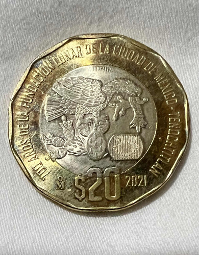 Moneda Conmemorativa De 20 Pesos 700 Años De La Fundación L