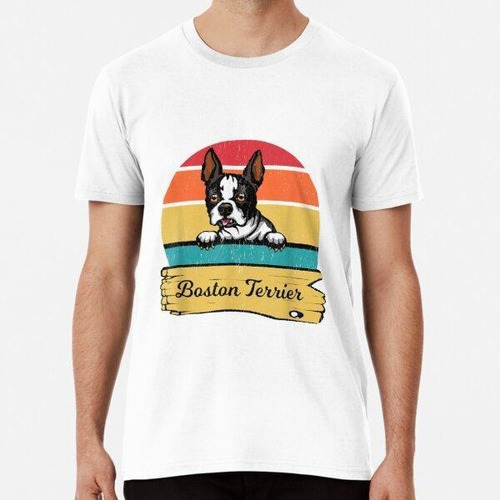 Remera Camisa De Perro. Boston Terrier De Estilo Retro Algod