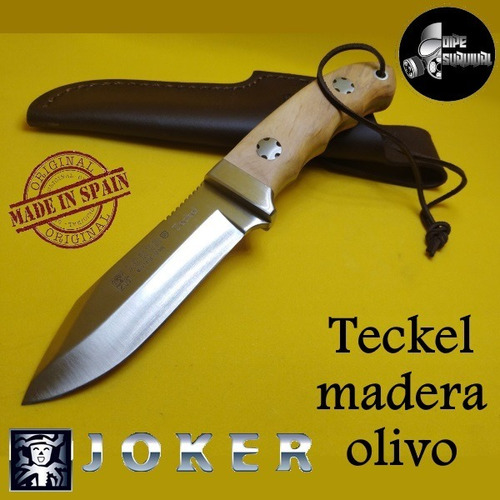 Cuchillo Bushcraft Español Joker Teckel Madera Olivo