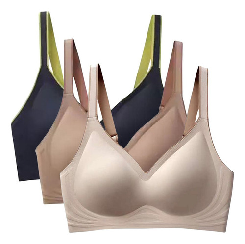 Sostenes Mujer Latex Más Comfy Bra Sujetador De Camisa 3pcs