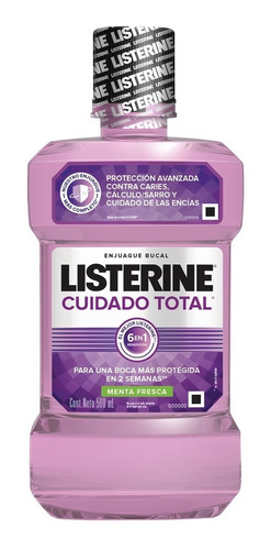 Enjuague Bucal Listerine Cuidado Total Con Fluor 500 Ml