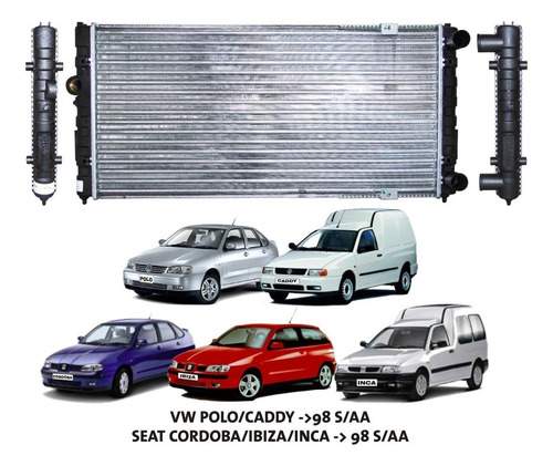 Radiador Vw Polo/caddy -98 S/aa
