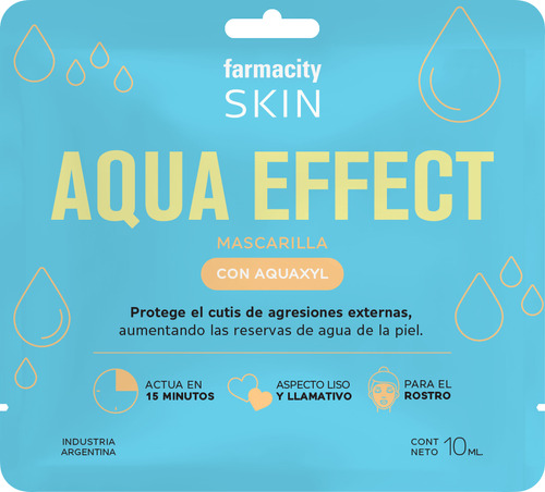 Máscara Facial Farmacity Skin Agua Effect X 10 Ml