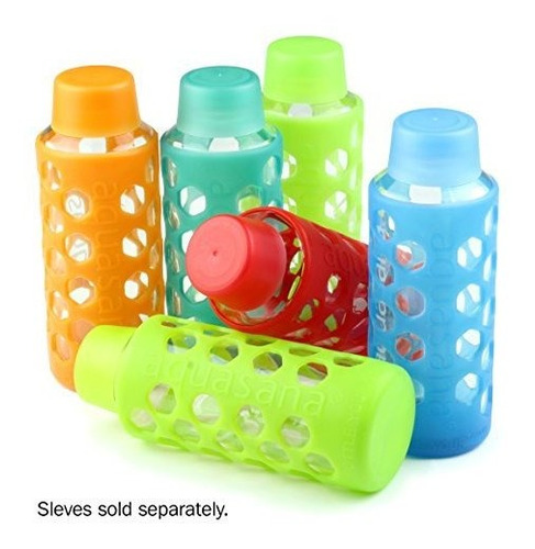 Imagen 5 de 5 de Aquasana Botellas De Agua De Vidrio Y Tapa Sin Bpa, 18 Oz, P