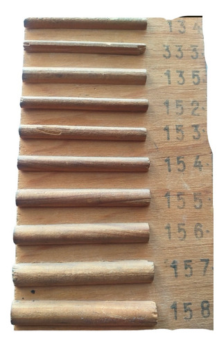 Cuña Madera De Pino Media Caña Numero 1220 Ranuras Bobinas