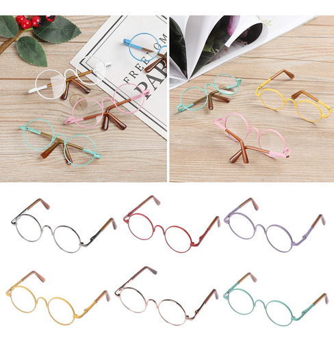 Gafas En Miniatura Con Lentes Transparentes Para Muñecas Con