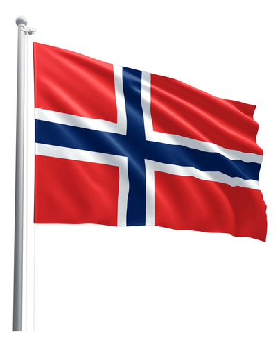 Bandeira Da Noruega Em Tecido Oxford 100% Poliéster