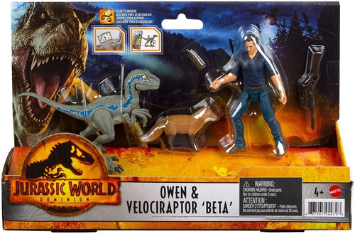 Jurassic World Dominion Human- Dino Pack Owen & Velociraptor