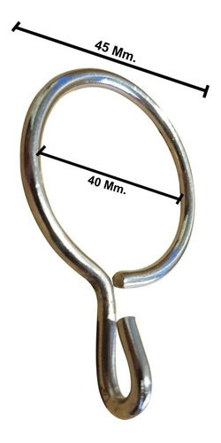 Imagen 2 de 9 de Argollas 40mm Para Barral Hierro Niquel De 25 Mm X 20un Soul
