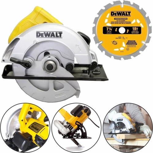 Serra Circular Dewalt 1400w 5500rpm Disco 7 1/4 Dwe560