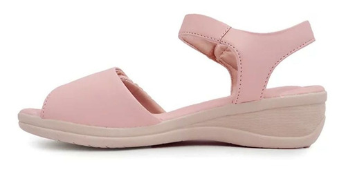Imagem 3 de 5 de Sandalia Feminina Comfortflex Anabela 22-88403 Rosa
