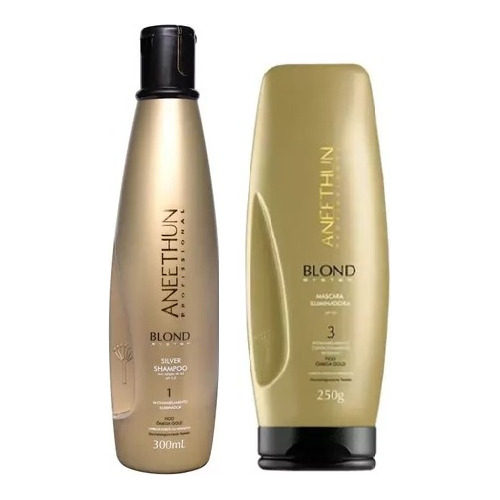 Aneethun Kit Blond System Shampoo Silver+máscara Iluminadora