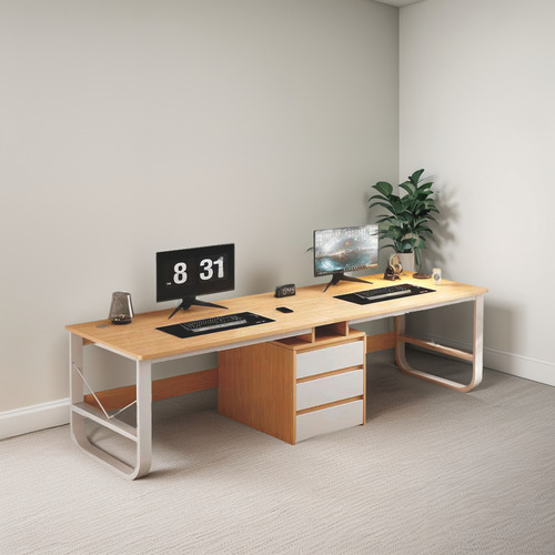 Minimalista Moderno Doble Escritorio Escritorio Computadora