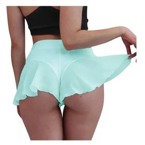 Pantalones Mujer Pole Dance Pantalones Cortos Con Volantes