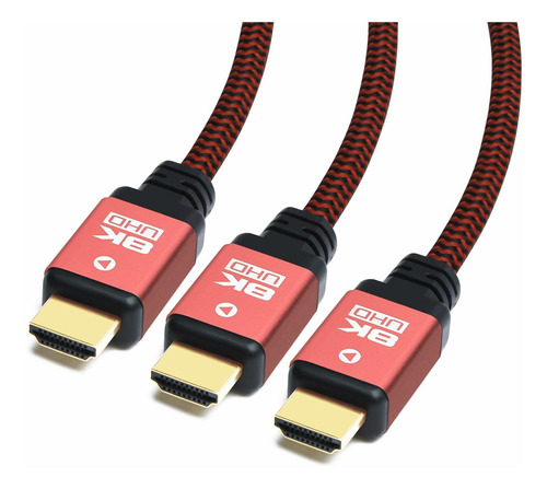 Cable Hdmi 8 3 Trenzado Nailon Duradero 2.1 Velocidad 48