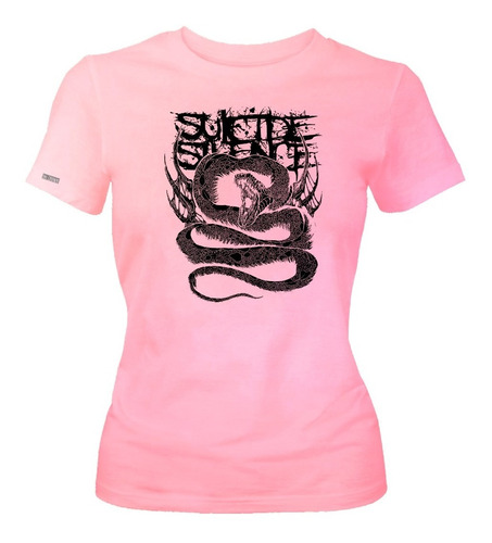 Camiseta Suicide Silence Serpiente Band Rock Dama Mujer Ikrd