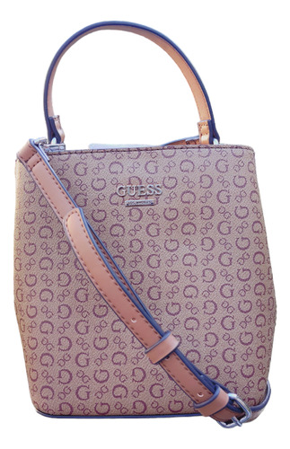 Bolsa Guess Factory Original Sv923974 Cafe Grabada Dama 