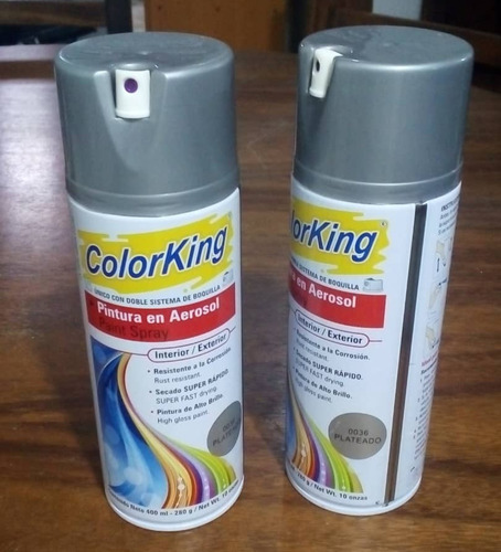 Spray Pintura Color King 400ml Plateado