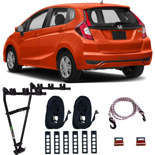 Kit Suporte De Bike Para Carro Transbike Honda Fit 3 Bikes