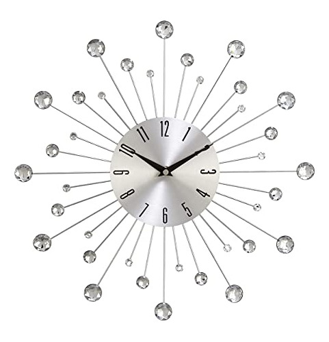 Deco 79 Glam Reloj De Pared Abstracto De Metal, 15 X 2 X 15,