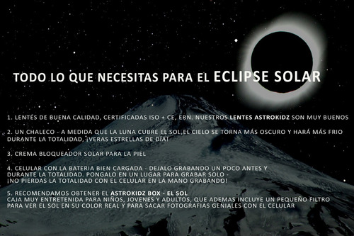 Oferta 5 Lentes Explora Para Eclipses Solares. Certificados