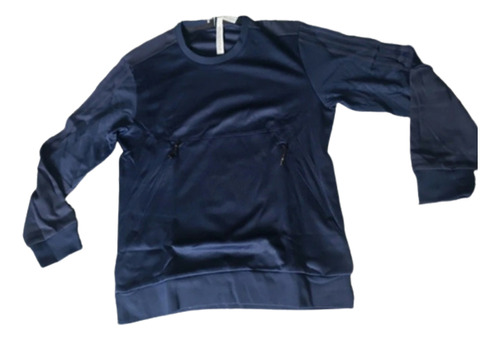 Sudadera Deportiva Con Bolsas Azul Caballero L