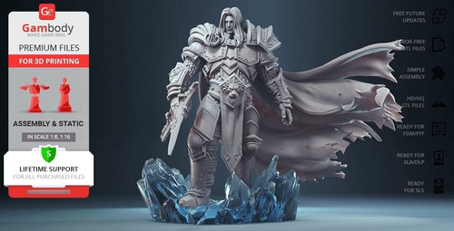 Archivo Stl Impresión 3d - Warcraft Arthas Paladin - Gambody