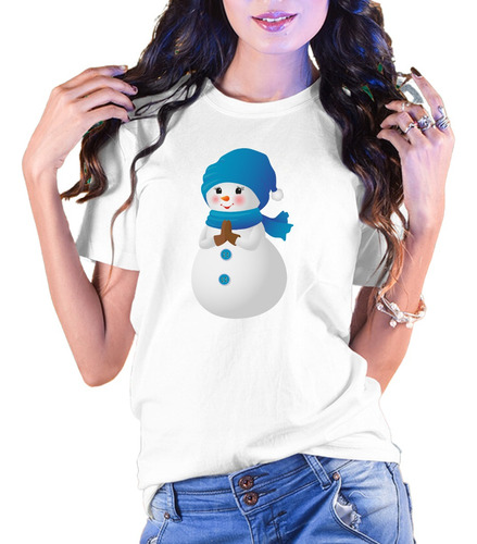 Playera Navidad Muñeco De Nieve Cute Christmas Mujer Hombre