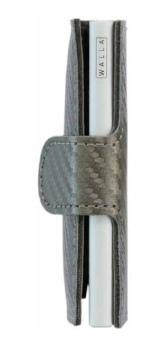 Imagen 3 de 4 de Billetera Walla Carbono silver cuero y fibra de carbono