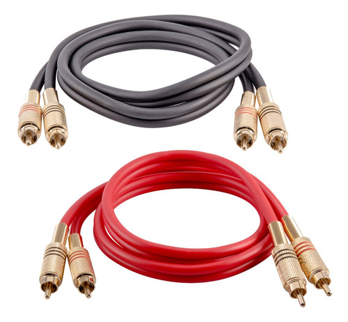 Seismic Audio Cables De Conexion De Audio Duales De 2 Rca, M