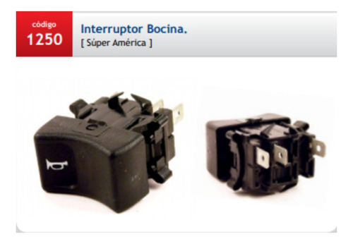 Llave Tecla Interruptor Bocina Ies Super America