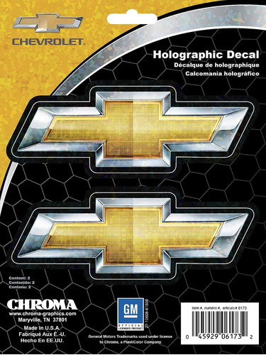 Calcomania Holografica Chevrolet Para Auto Chroma