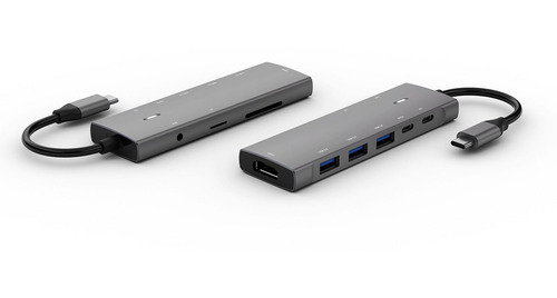 Adaptador De Hub Universal 9 Em 1 Tipo C Com Leitor De