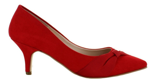 Gina Loren Zapatilla Tacon Aguja Rojo Mujer 81098