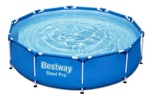 Imagen 2 de 4 de Pileta estructural redonda Bestway 56677 con capacidad de 4678 litros de 3.5m de largo x 3.5m de ancho de 3.05m de diámetro azul