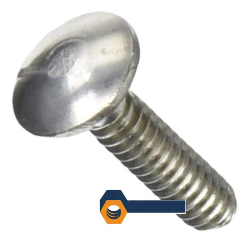 Tornillo Cabeza Redonda C/cuadrado Inoxidable 5/16x2 X50un