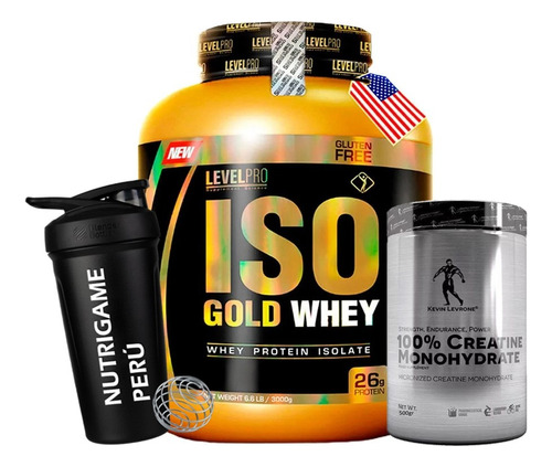 Pack Iso Gold Whey 3 Kg + Creatina Kevin Levrone 500gr