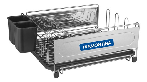 Escurridor De Platos 12p Acero Inox Con Bandeja Tramontina