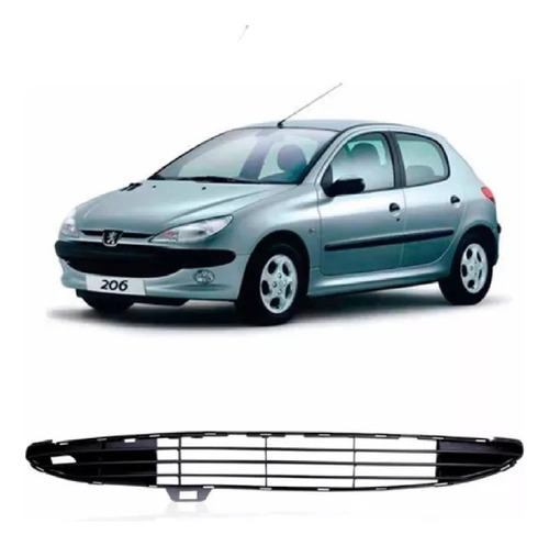 Grilla Central Peugeot 206 1999/2004 De Pargolpe 