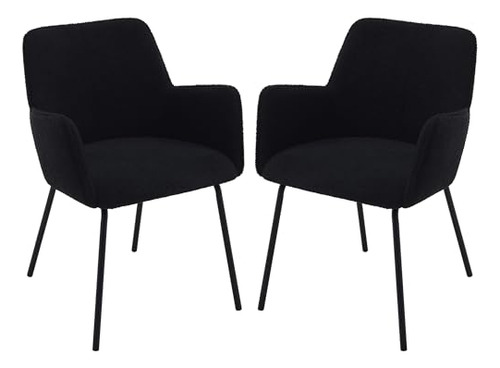 Set De 2 Sillas Para Comedor Living Onevog Negro